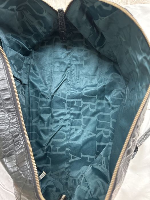 Furla черна кожена чанта голям размер