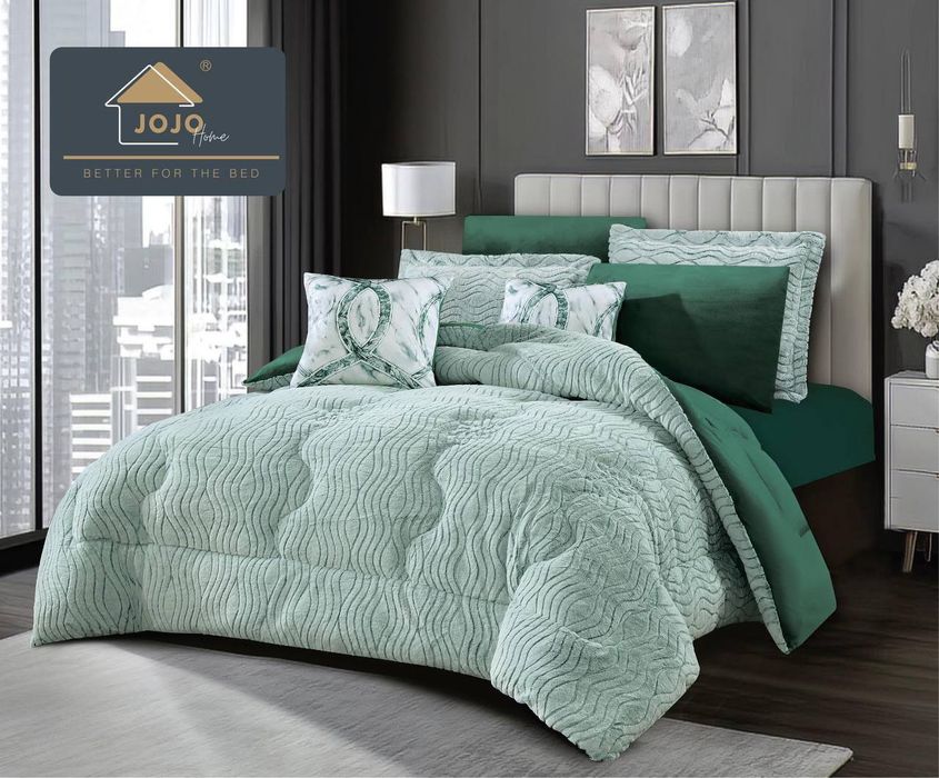 Set pilote 6 piese groase din blanita de iepure artificială + catifea