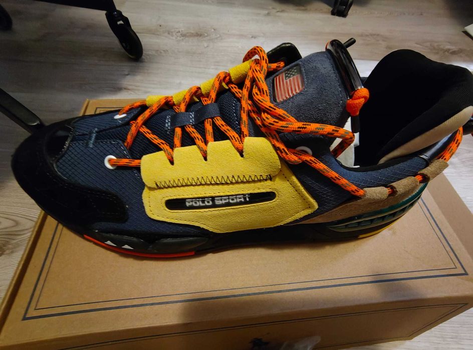 Noi în cutie! Adidași Polo Ralph Lauren PS 200 Top Navy Multi