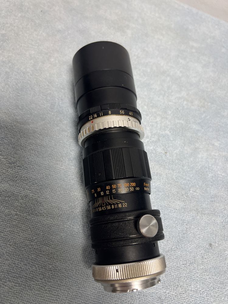 Obiectiv Hanimex Tele-Lens 200 mm f 1/4.5 - No H38527-Japan-Minolta T2