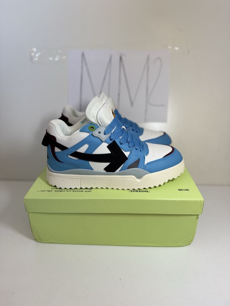 Adidasi/Sneakers Sponge Mid Top White Blue