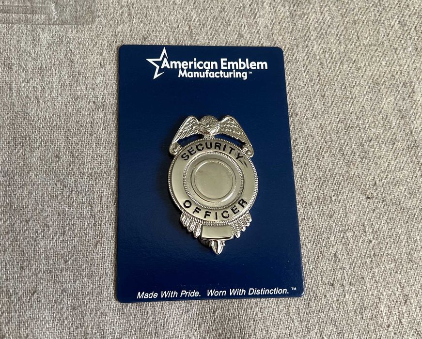 Insignă metalică Security Officer – American Emblem, colecție/uz