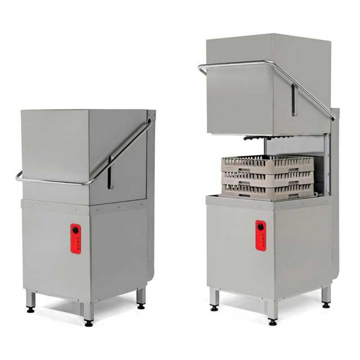 Купольная посудомоечная машина (с помпой слива и дозаторами)