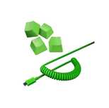 ^ Комплект кейкапов RAZER PBT Keycap + Coiled Cablee - Green