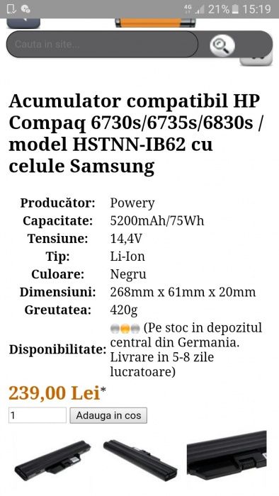 Baterie laptop HP compaq 6720s,6730s,6735s,6830s