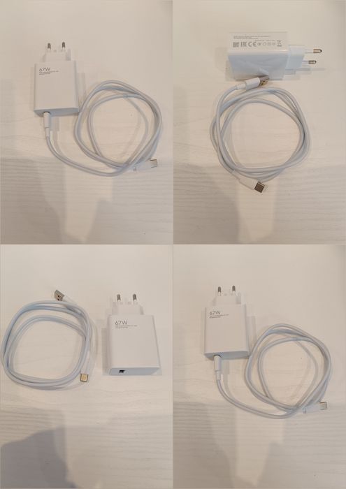Încărcător USB-C cu cablu de alimentare 1m.