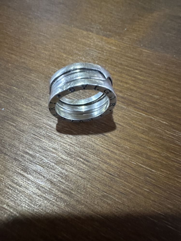 Bulgari сребърен пръстен с обеци