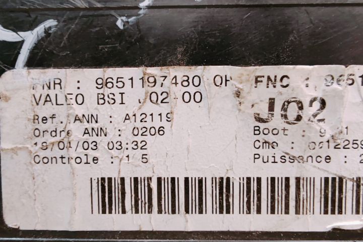 Panou Sigurante  BSI 9651197480 Peugeot 307 prima generatie