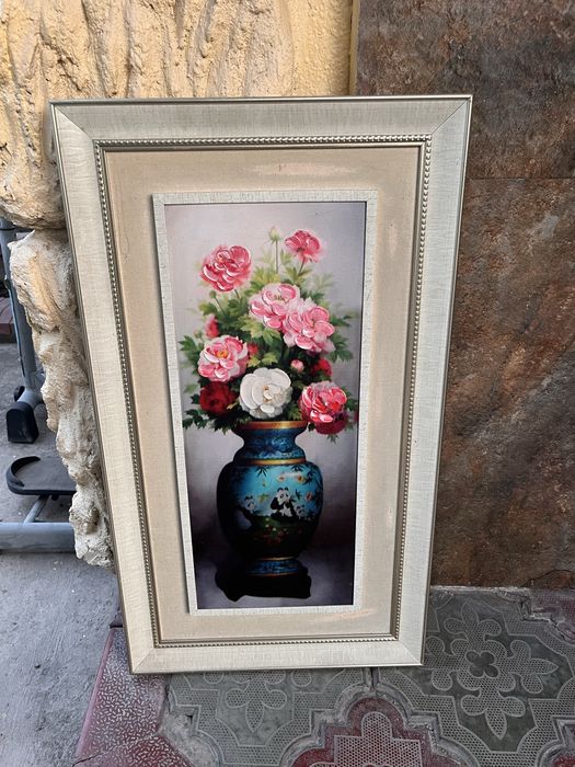 Картина с цветами б/у