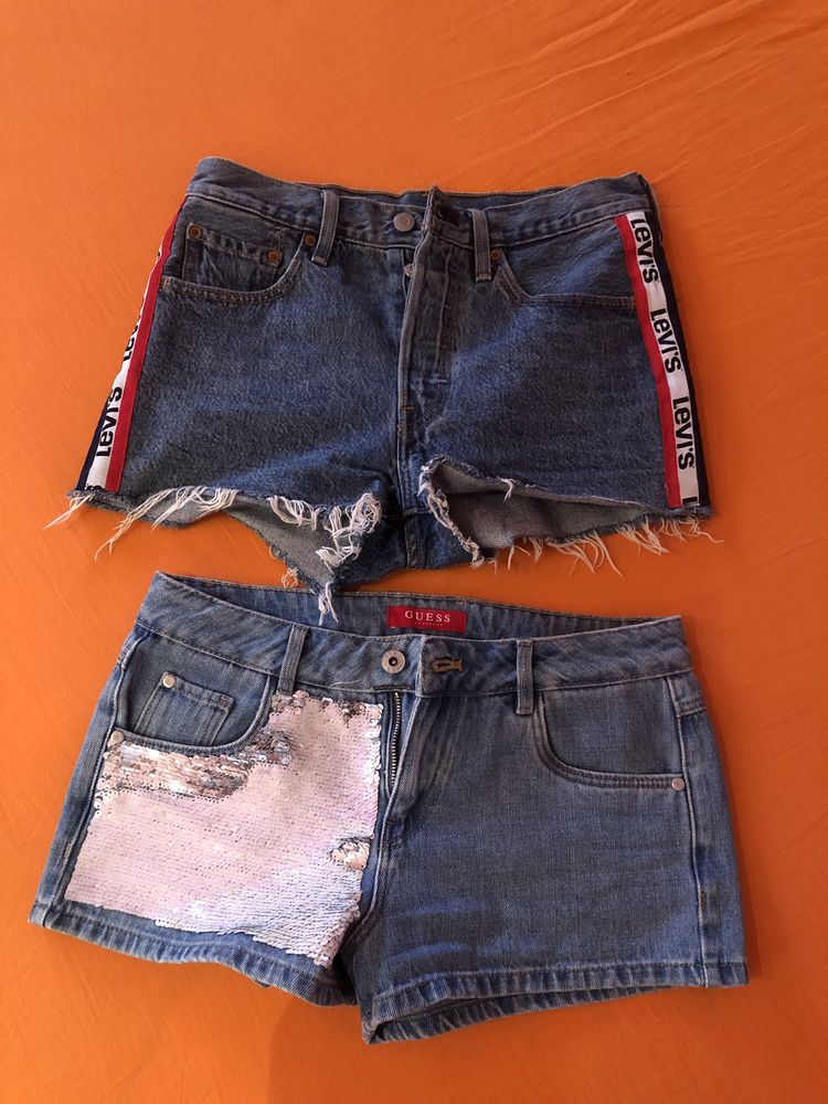 Къси дънки Guess, Levi’s