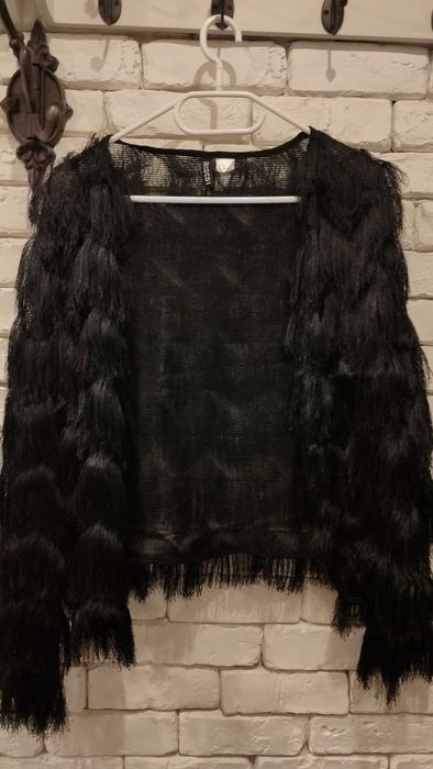 Тънка жилетка с ресни H&M, размер М, използвана