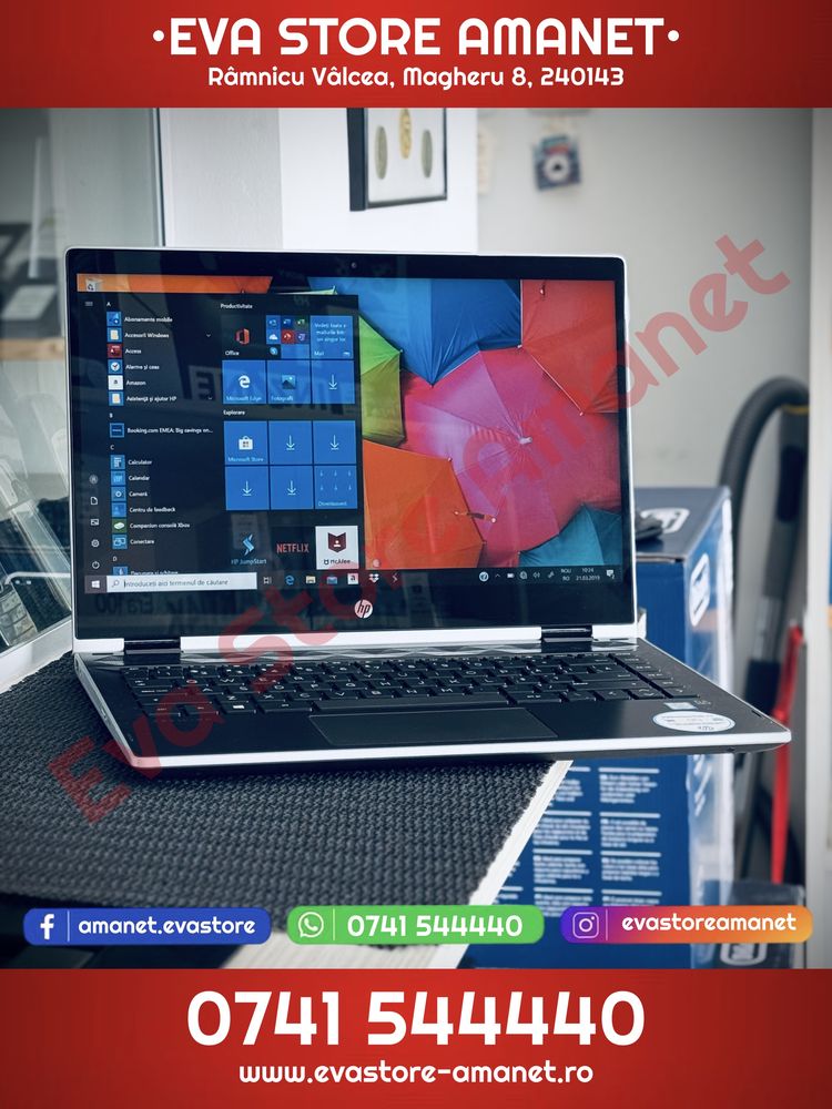 Laptop 15.6” HP Pavilion x360 Convertible Intel i3 256GB 4GB RAM Touch