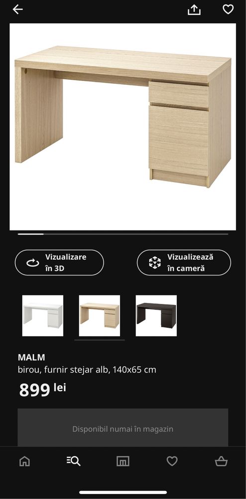 Birou MALM Ikea folosit putin