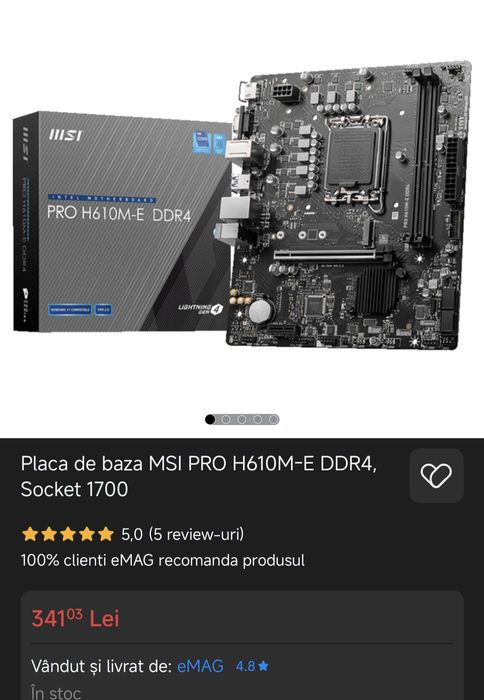 Placă de bază H610M-E DDR4