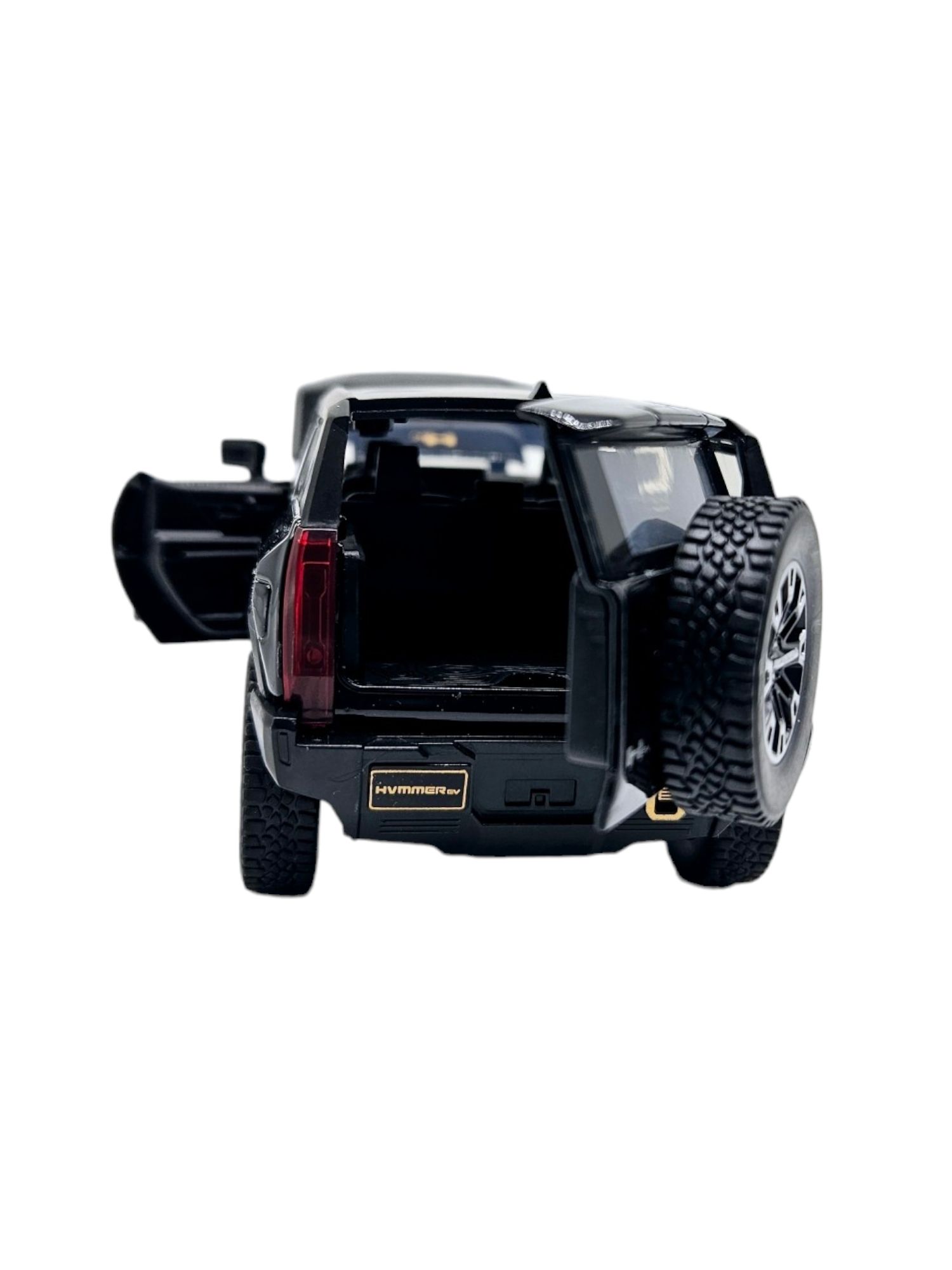 Masina metalica Hummer EV cu figurina,Sunete si lumini 16cm, Negru