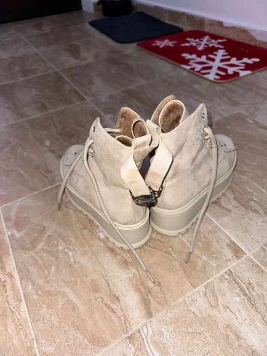 Botine ghete cu platformă Nude