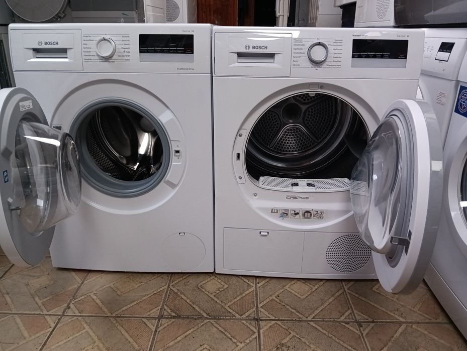 Комплект пералня и сушилня с термопомпа Бош Bosch Serie 4 A+++Гаранция
