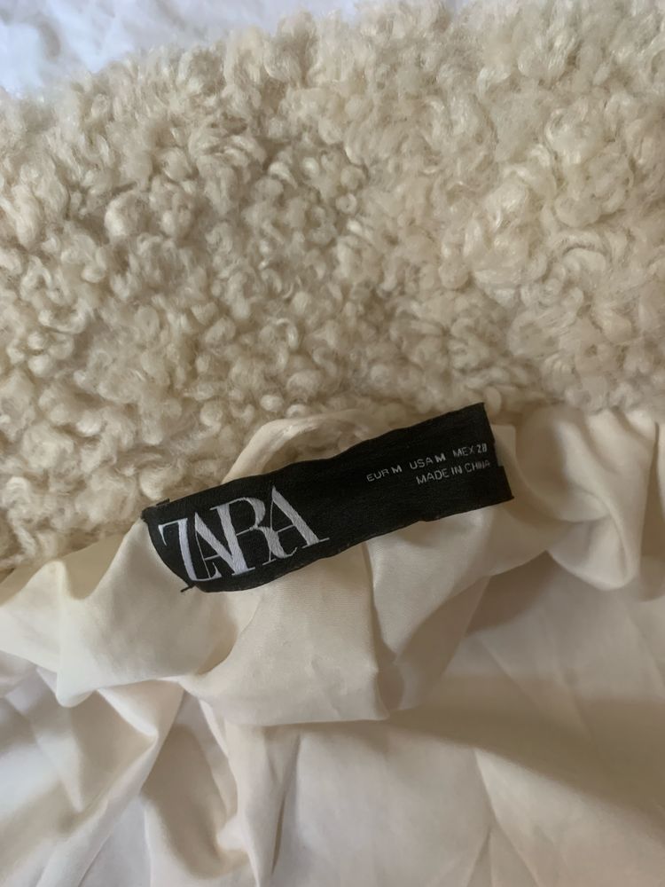 Пухено дамско яке ZARA размер М