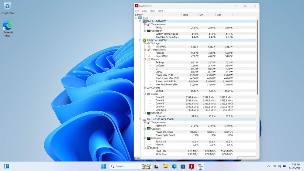 Laptop Dell Latitude 5590 cu Windows 11 PRO INSTALAT ȘI ACTIVAT