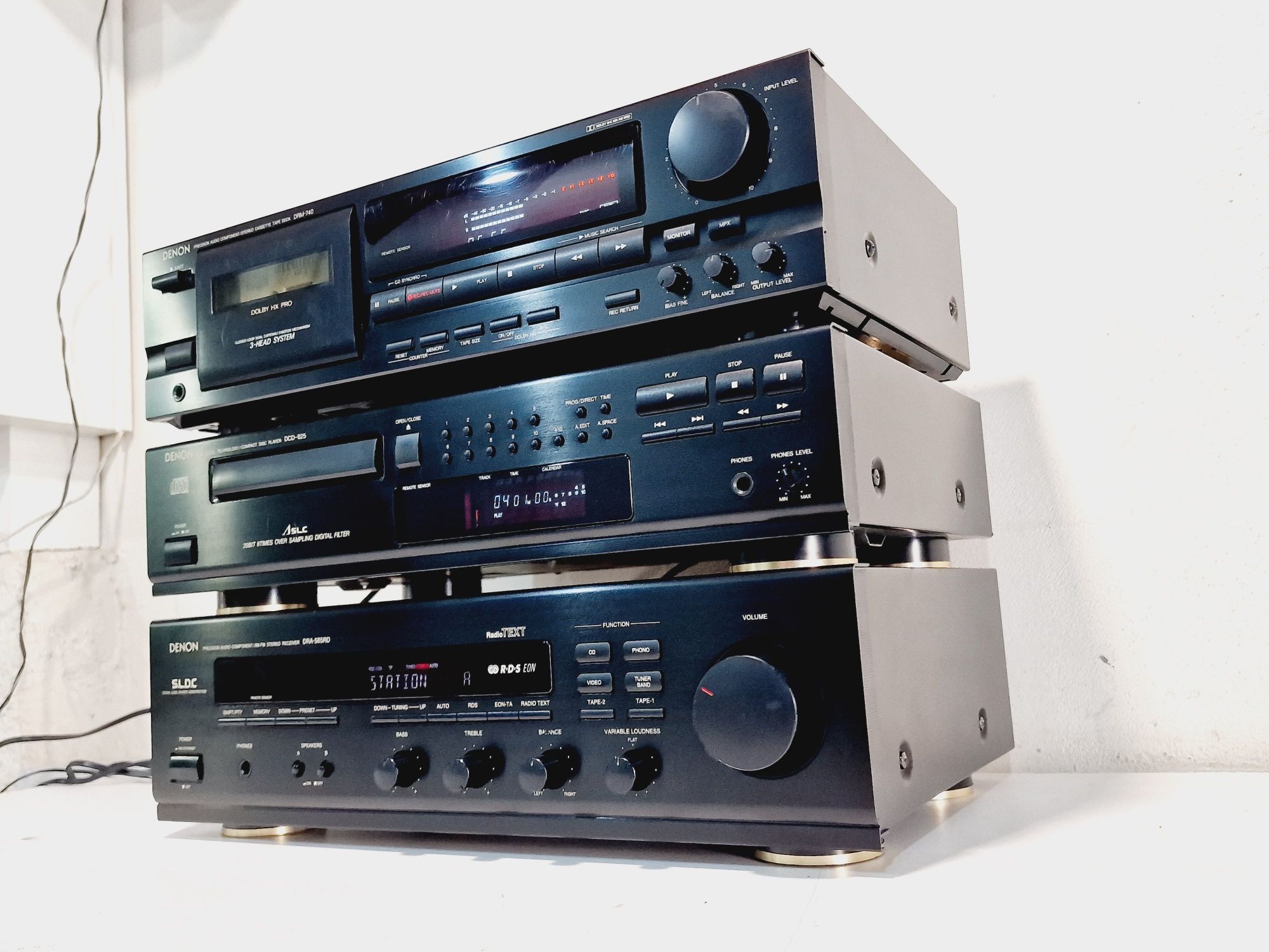 linie audio DENON, cd player dcd-625,receiver dra-585 rd,