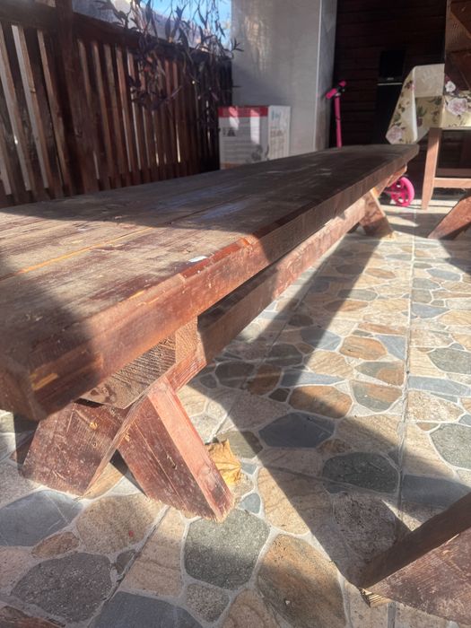 Masă foișor cu 2 bănci