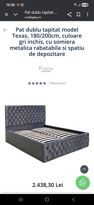 Pat dublu tapitat model Texas