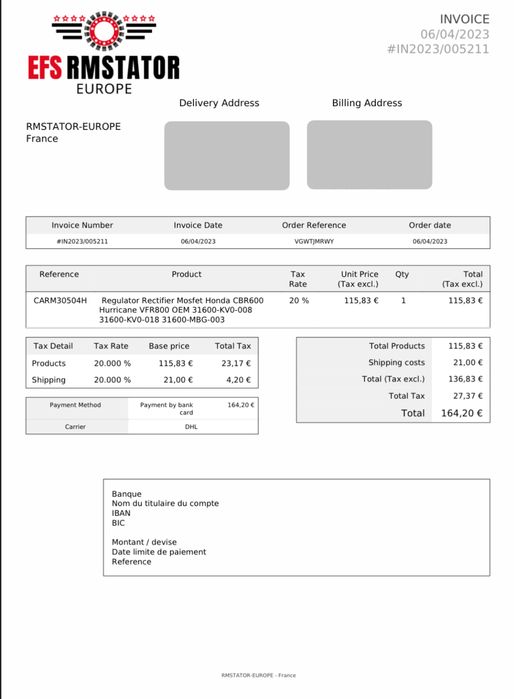 Releu Regulator Redresor Mosfet Honda VFR800 / CBR600
