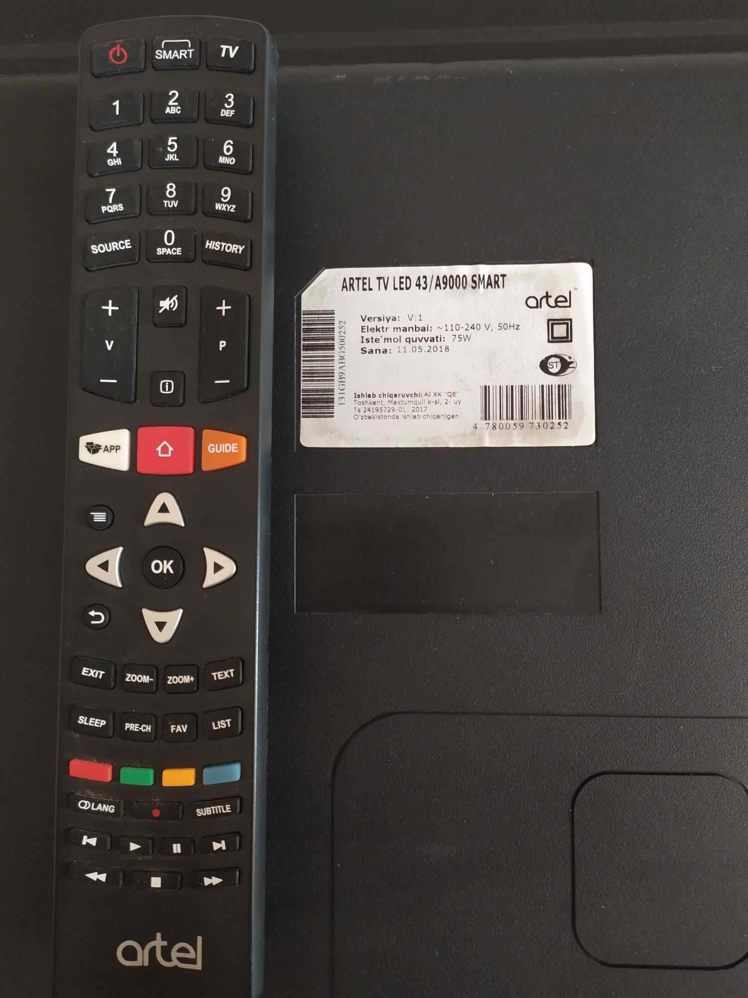 Artel 43A9000 Smart tv