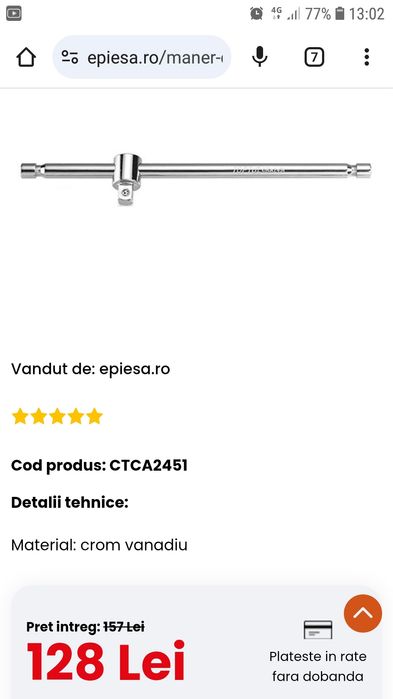Cheie/Antrenor T.de forta glisant cu patrat de 3/4