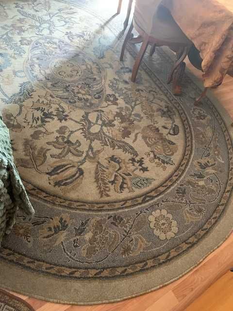 Vand covor oval 360x210 culoarea bej