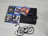 Play Station 4 Slim /500 GB + 5 jocuri