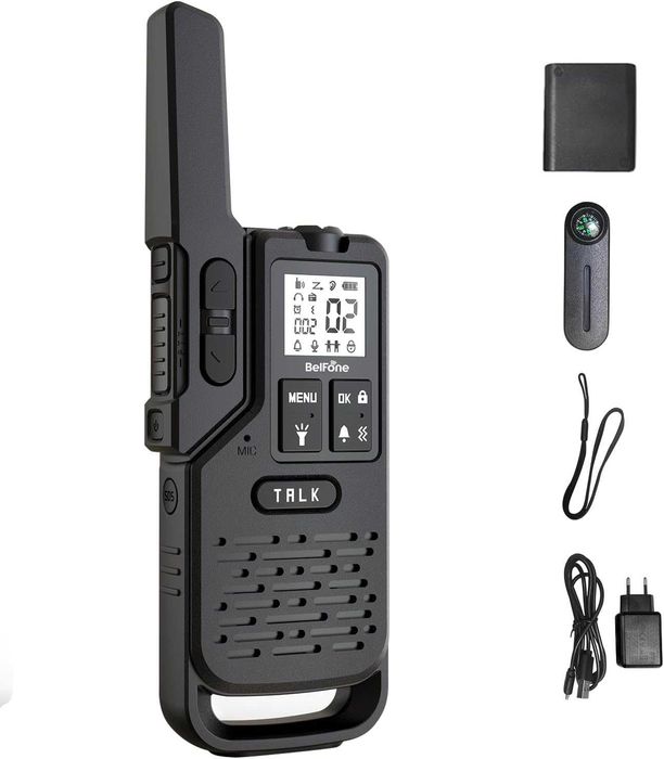 BelFone OG200 уоки-токи, обхват 8 км, 20 канала, IP54, 1 брой