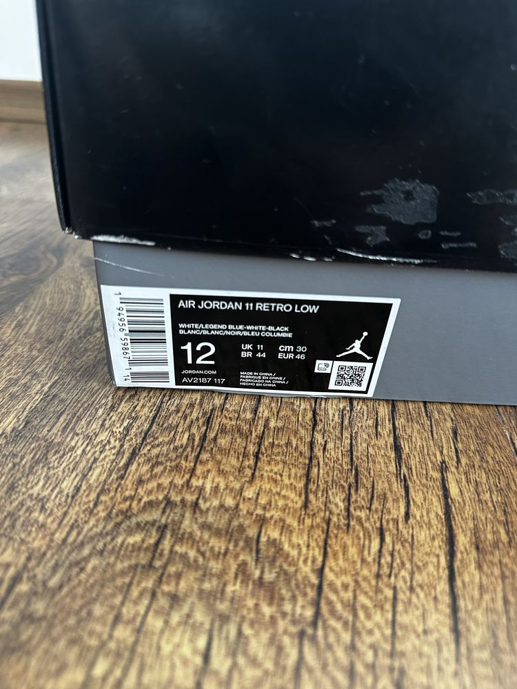 Jordan 11 low legend blue Nike Оригинални! AV2187-117