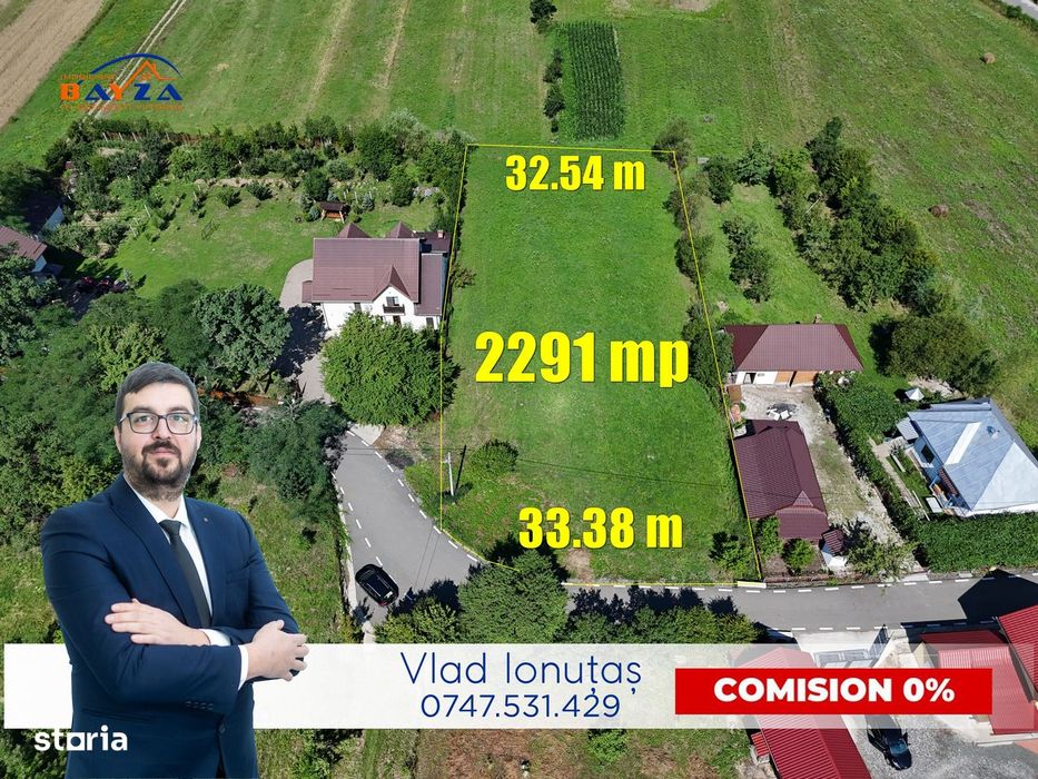 Teren intravilan – Unguraș, Baia Mare – 2291 mp, deschidere 33 m