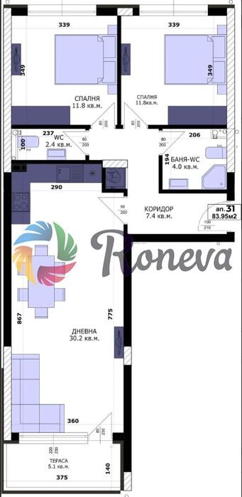 Продава се Тристаен апартамент в Варна, Владислав Варненчик - 95 кв.м за 1203 €/кв.м - Снимка #5