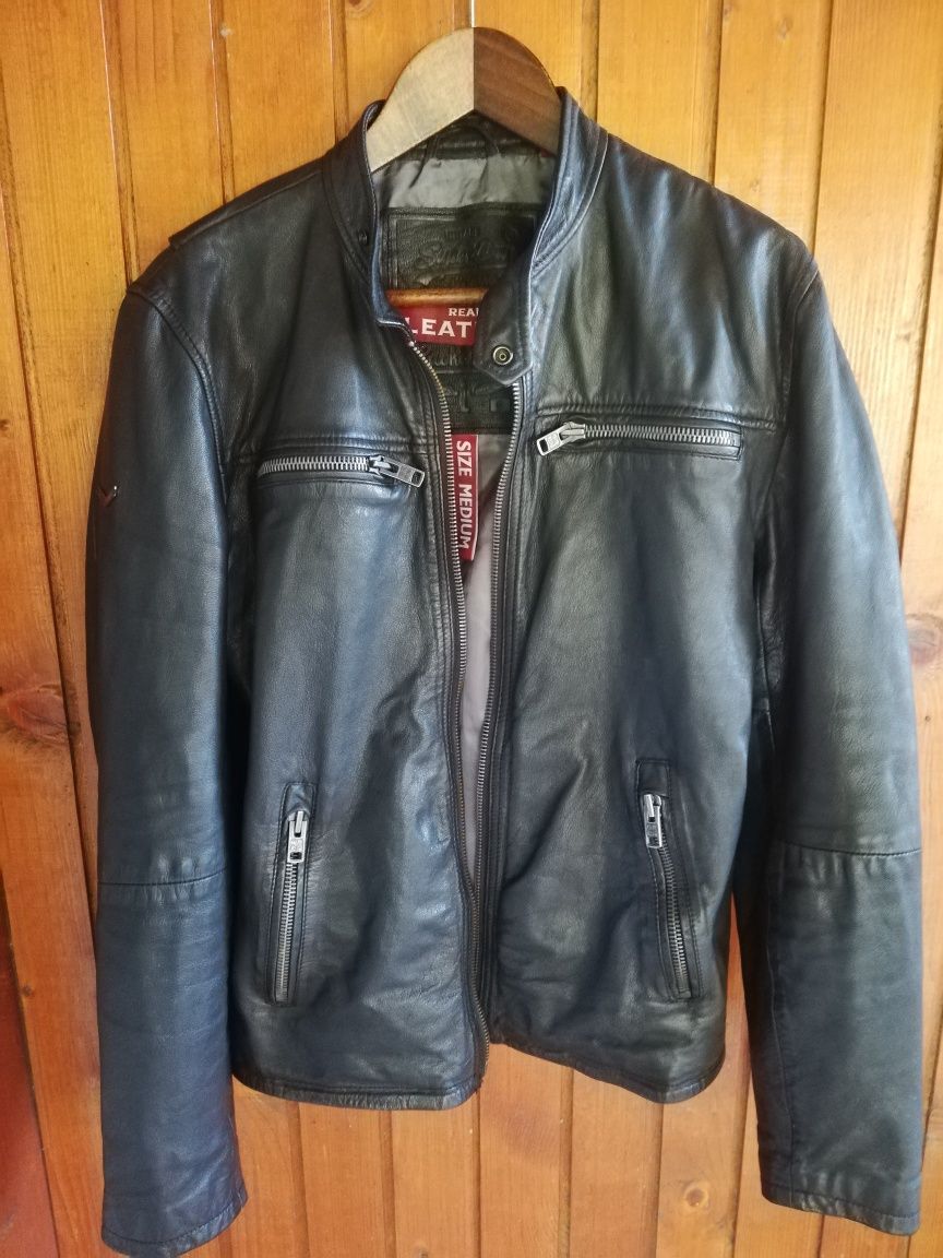Geaca piele bărbati Superdry M Biker