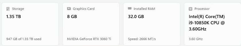 PC Gaming + Monitor - I9 10850K/ 3060TI/ 32GB/ 1.5T SSD+DELL S2522 HG