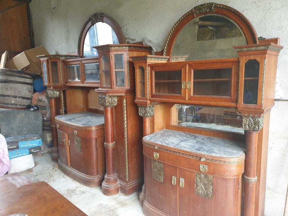 Mobilier de sufragerie Art Deco din stejar masiv