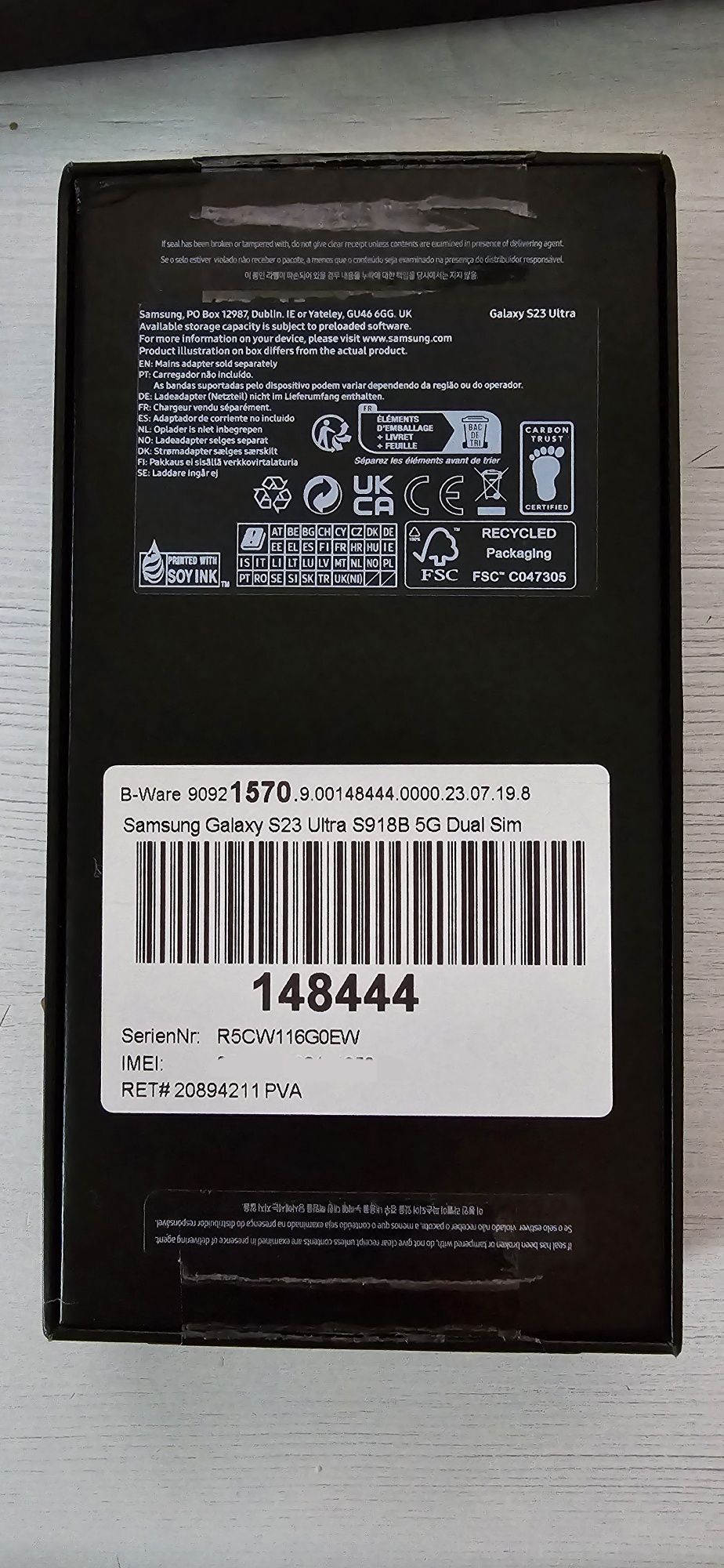 Samsung Galaxy S23 Ultra 512GB Lavender/розово, отличен