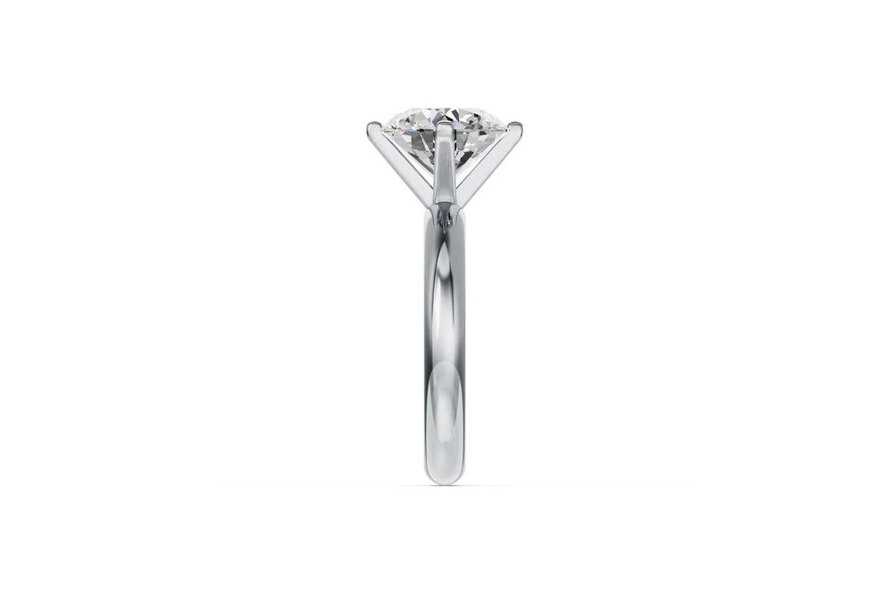Inel cu diamant 2.99ct F-G / VS – Aur alb 14K – Certificat IGI