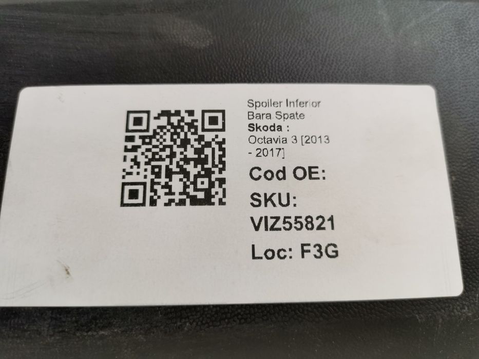Долен спойлер задна броня Шкода / Skoda Octavia 3 Оригинален, в добро