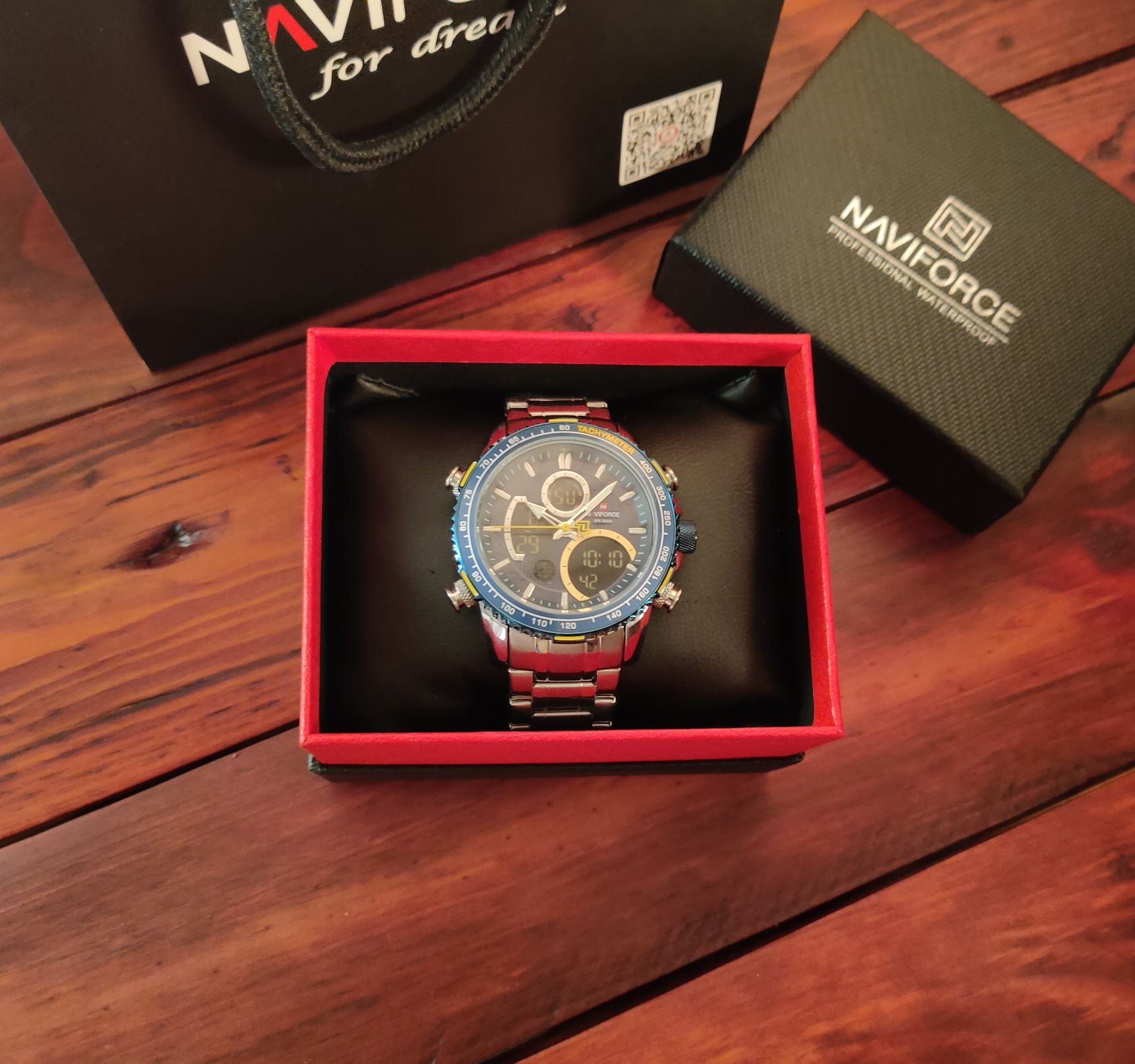 Тяжёлые мужские часы Naviforce оригинал лучший подарок