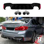 Difuzor Bara Spate cu Ornamente compatibil cu BMW Seria 5 G30 G31 M5 Design