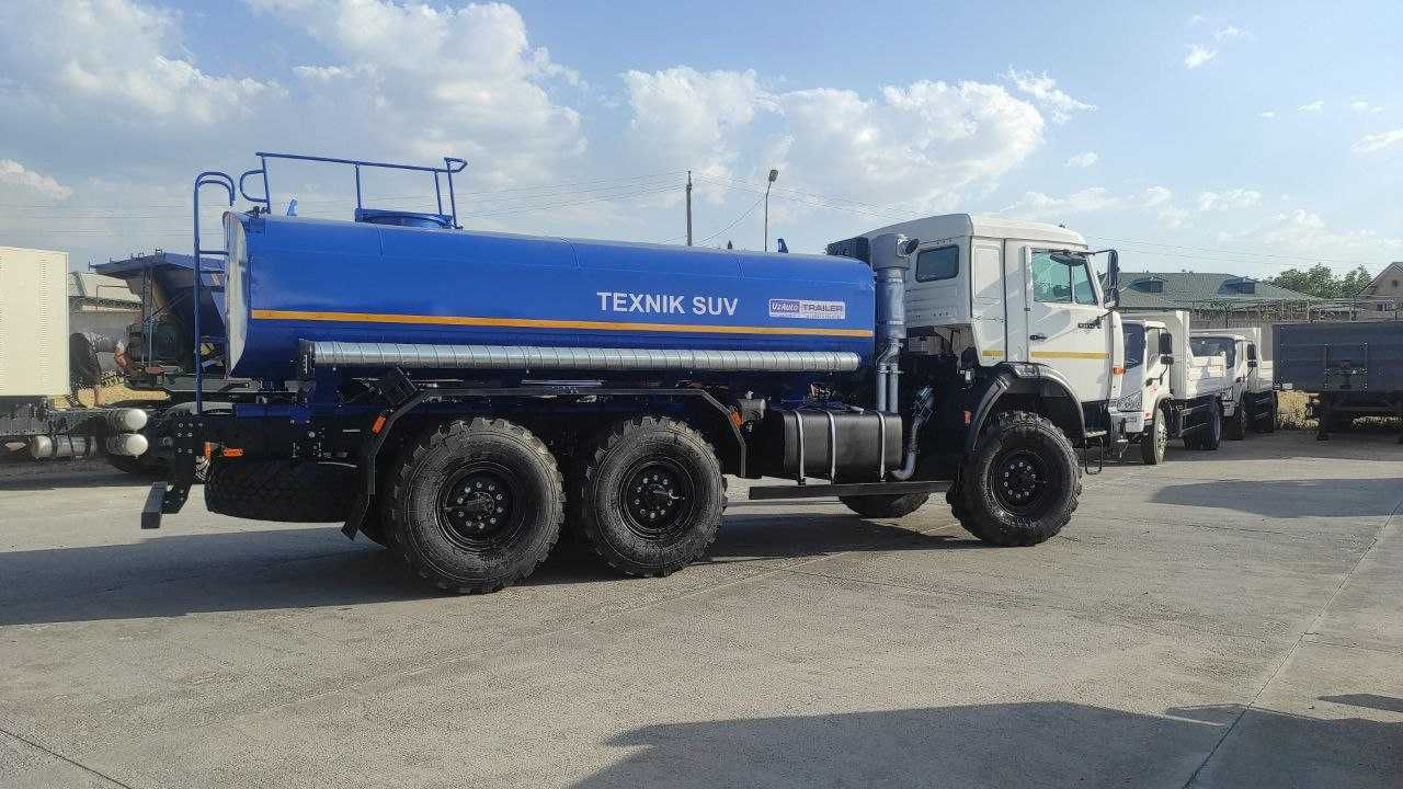 Автоцистерна водовоз для тех воды 10 м3 КАМАЗ 43118 вездеход 6х6