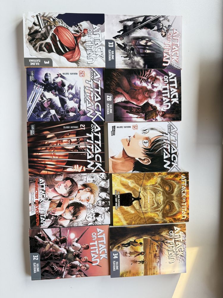 Attack on Titan, Zelda, Haikyuu, Jujutsu Kaisen манга