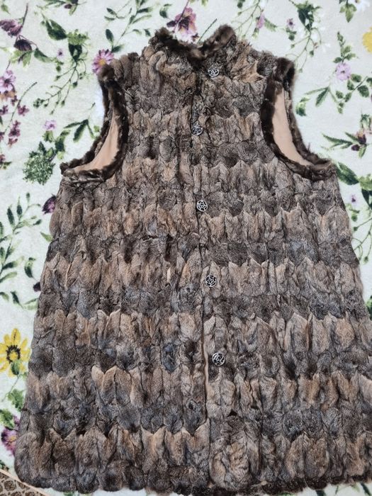 Vesta din blana naturala de chinchilla