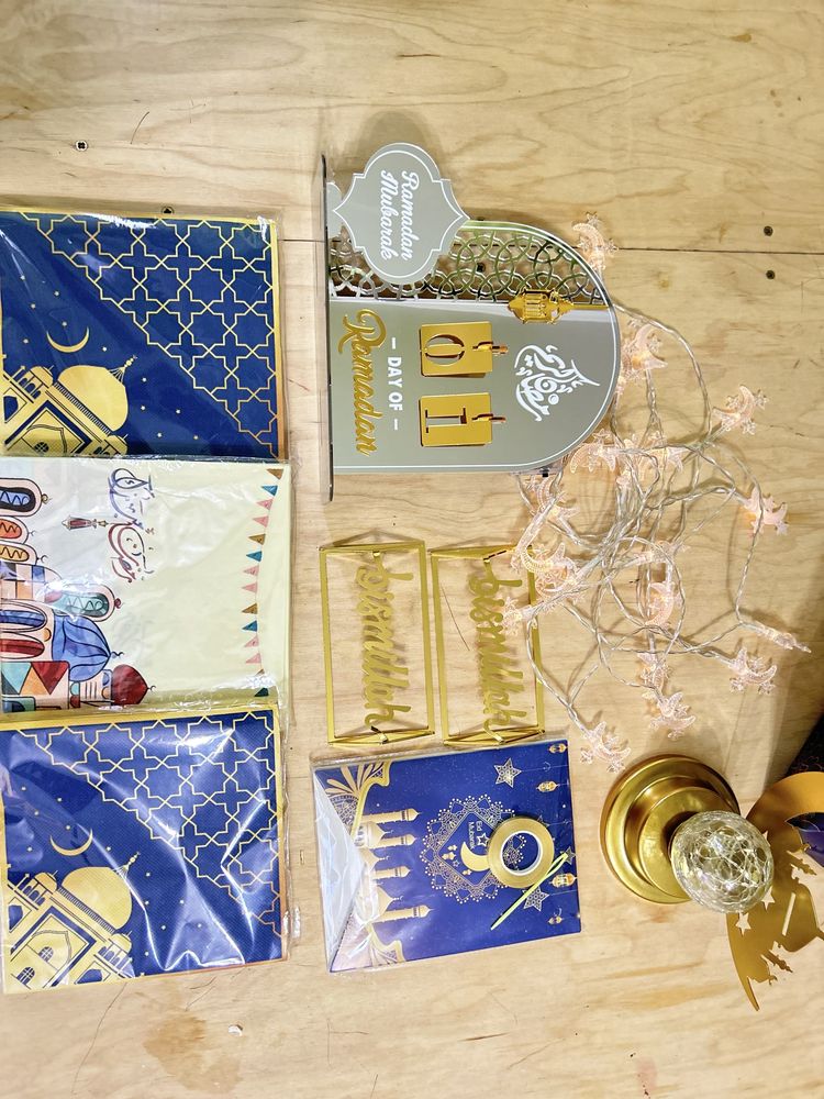 Рамазан Бумажные декоративные салфетки для сервировки праздничн стола