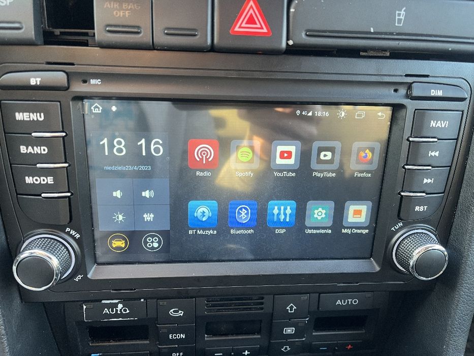 Navigatie Android Audi A4 Waze YouTube GPS BT casetofon