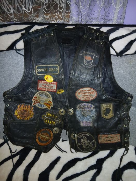 Vestă moto piele harley davidson