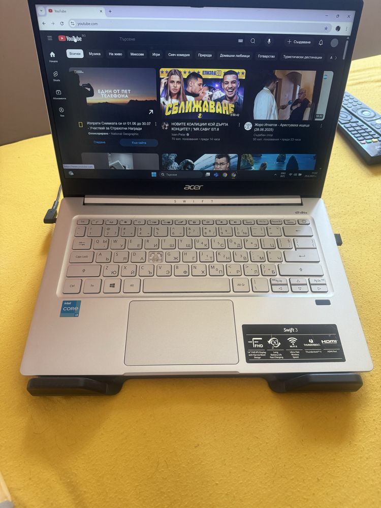 Лаптоп acer swift 3 ultrabook светеща клавиатура